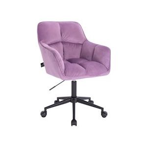 SVITA Jerry bureaustoel met armleggers in hoogte verstelbare bureaustoel met wielen fluweel paars - paars Polyester 91545