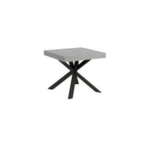 Itamoby Uitschuifbare tafel 90x90/194 cm Directory Bladpoten Antraciet Cement - 8050598045152