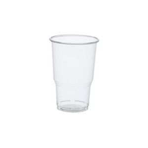 PAPSTAR, Drinkbekers voor koude dranken, PLA 0,25 l Ø 7,8 cm · 11 cm glashelder met schuimkraag - Kunststof 4011678103043