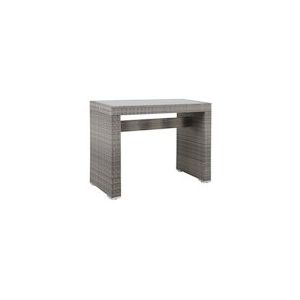 METRO Professional bartafel voor gastronomie Barbados, aluminium / PE rotan / glas, 60 x 140 x 110, steengrijs - grijs Multi-materiaal 4337255334052