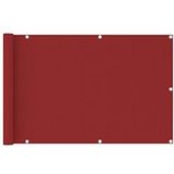 vidaXL Balkonscherm 90x400 cm HDPE rood - rood 311009