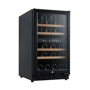 VINOBOX-wijnkelder, wijnkelder 40 2T zwart - zwart Staal V40GC2TN