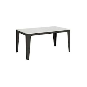 Itamoby Uitschuifbare tafel 90x160/420 cm Flame Evolution Wit As Antraciet Structuur - 8050598016442