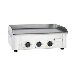 METRO Professional Elektrische Grillplaat GEG2001, Roestvrij staal, 62 x 45 x 19 cm, 3500 W, 2 verwarmingszones, verwijderbare opvangbak, zilver - Roestvrij staal 862737