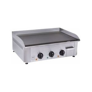 METRO Professional Elektrische Grillplaat GEG2001, Roestvrij staal, 62 x 45 x 19 cm, 3500 W, 2 verwarmingszones, verwijderbare opvangbak, zilver - Roestvrij staal 862737