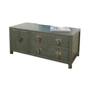 OPIUM OUTLET Meubelen TV-Kast Kast Sideboard TV273-olivegrey olijfgroen Aziatisch Chinees Oosters - groen Massief hout TV273-olivegrey