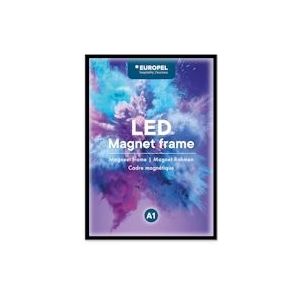 Europel Posterlijst LED met magneet lijst A1,  355055 - zwart Metaal 355055