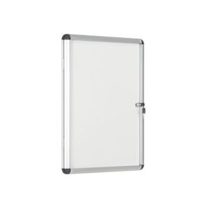 Bi-Office Enclore Magnetisch Aluminium Indoor Lichtgewicht Afsluitbaar Magnetisch e Whiteboard Kast, 500x674 mm (4xA4) - wit Staal VT610109150