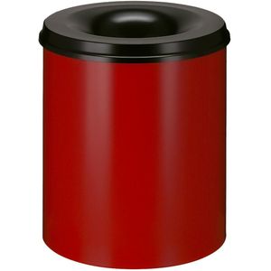 V-part Vlamdovende papierbak 80 ltr - rood, zwart - rood Staal 31002047