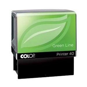 Colop stempel Green Line Printer Printer 40, max. 6 regels, voor Nederland, ft. 23 x 59 mm - blauw Papier 9004362435402