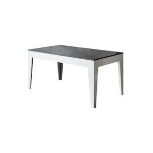 Itamoby Uitschuifbare tafel 90x160/220 cm Cico Mix Antraciet blad Witte spatelpoten - 8050598045046