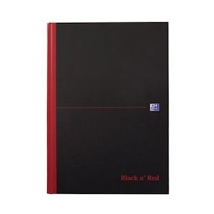 Oxford BLACK N' RED gebonden boek, 192 bladzijden, ft A4, geruit 5 mm - 400047607