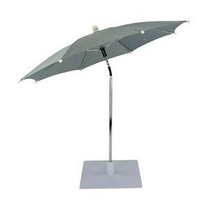 Compacte Tafelparasol van WDMT - ø 60 x 56 cm - Moderne Terras Tafel Parasol voor Buiten - Parasols - Grijs - grijs Polyester ST-0477