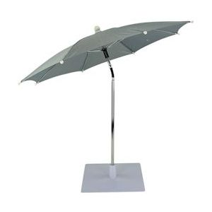 Tafelparasol Taupe - 60 x 56 cm - mini parasol balkon - strandparasol - parasol met voet - zweefparasol - parasols - verzwaarde parasolvoet - Taupe - grijs Polyester ST-0477