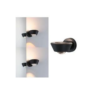 Paulmann LED-wandlamp Sabik  IP44  2700K 840lm / 320lm 230V 9 / 1x4W dimbaar Zwart 79769 - zwart Kunststof 79769