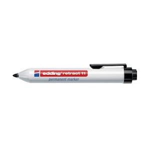 Edding permanent marker Retract 11 zwart, Pak van 10 - 4004764869589