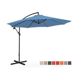 Uniprodo Parasol - Blauw - rond - Ø 300 cm - kantelbaar - 4062859088260