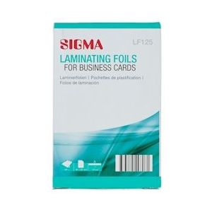 SIGMA Lamineerfolies LF125 voor visitekaartjes, 100 stuks - transparant Kunststof 45096