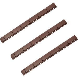 WellHome - Marte Pack 3 sierlijsten voor vloertegels 60x6x1,3cm vrouwelijke afwerking in bruin - bruin PK3620