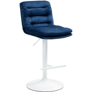 CLP Barkruk Damar fluweel wit blauw - 322905