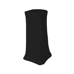 Oviala Business Zwarte hoge opvouwbare krukhoes - zwart Polyester 103769