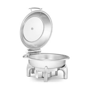 Royal Catering Chafing dish - rond met kijkvenster -  - 5.5 L - 1 brandstofcel - 4062859058355