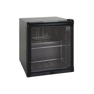 METRO Professional Minibar / Koelkast GPC1046, Glas / Roestvrij staal, 43 x 48 x 51,5 cm, 46 L, Circulatiekoeling, zwart - zwart Multi-materiaal 885980