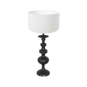Anne Light & home Tafellamp 3485ZW dimbaar 1-l. E27-fitting - zwart Multi-materiaal 3485ZW