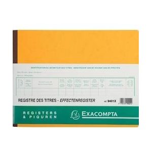 Exacompta effectenregister, ft 24 x 32 cm, tweetalig, voor BV-SRL - blauw Papier 3130630094012