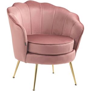 CLP Fauteuil Rosita Fluweel roze - 324208