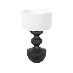 Anne Light and home tafellamp Lyons - zwart - hout - 40 cm - E27 fitting - 3475ZW