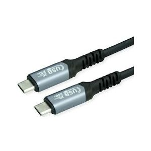 VALUE USB4 Gen3x2 Kabel, C-C, M/M, 40Gbit/s, 240W , zwart, 2 m - zwart 11.99.9087