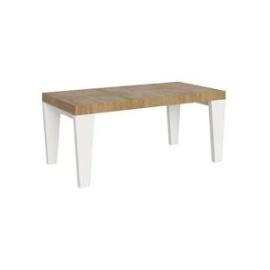 Itamoby Uitschuifbare tafel 90x180/284 cm Spimbo Mix naturel eiken blad Witte essen poten - 8050598046630