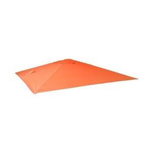 Mendler Vervangingshoes voor verkeerslicht parasol HWC-A96, parasolhoes vervangingshoes, 3x3m (Ø4,24m) polyester 2,7kg ~ terracotta - oranje Textiel 76818