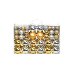 vidaXL Kerstballen 100 stuks zilver/goud - 245719
