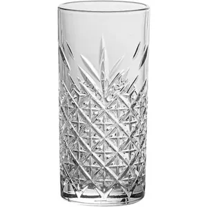 Set van 6 kleurrijke waterglazen met reliëf voor sap, cocktails, dranken, 300 ml