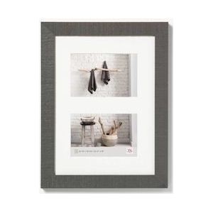 walther + design Home Houten fotolijst, grijs, 2x 13x18 cm - grijs HO218D