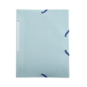 Exacompta 24x Elastomap met 3 kleppen, gerecyclede PP 5/10e BeeBlue, 24x32cm voor formaat A4, geassorteerde kleuren - meerkleurig 55110E