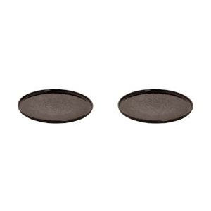 Maastricht Porselein Bord Tahiti 20 cm Zwart Porselein 2 stuks - zwart Porselein 8717522178835