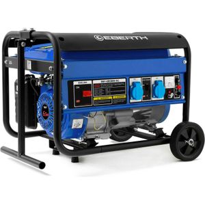 EBERTH - GG1-ER3000-RS - Noodstroomaggregaat - 3000 Watt - 6,5 pk Benzinemotor - 1-fase - 2x 230V - 1x 12V
