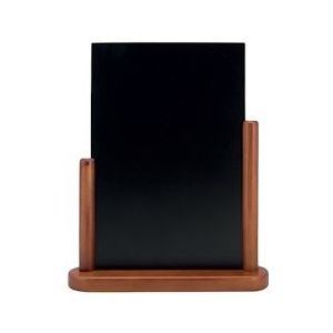 Securit® Elegant A4 Tafelkrijtbord Met Beukenhout In Mahonie 21x30 cm|0,5 kg - bruin Massief hout ELE-M-LA