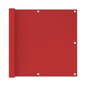 vidaXL Balkonscherm 90x600 cm HDPE rood - rood 311011