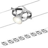 Wire System Cardan max. 8x10W GU5,3 chroom mat/chroom 230/12V 80VA metaal