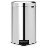 Brabantia NewIcon Prullenbak - 20 liter - Brilliant Steel - met Metalen binnenemmer