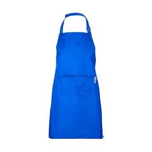 Chefs Fashion - Keukenschort - Kobalt blauw Schort - 2 zakken - Simpel verstelbaar - 71 x 82 cm - one size blauw SchortKobalt-9587