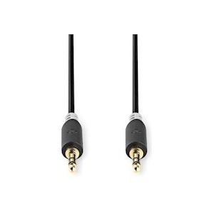 Nedis Stereo-Audiokabel - 3,5 mm Male - 3,5 mm Male - Verguld - 10.0 m - Rond - Antraciet - Doos - 5412810264896