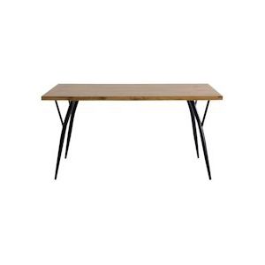 SIT Möbel tafel 150x90 cm | blad MDF eiken-look | dikte 35 mm | tafelpoten metaal zwart | B 150 x D 90 x H 77 cm | 19000-06 | TAFELSerie - meerkleurig Multi-materiaal 19000-06
