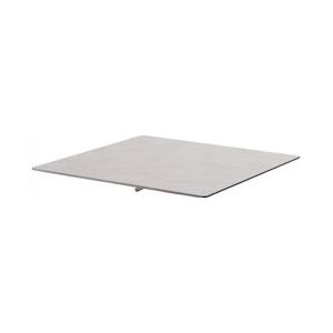 Oviala Business Gelamineerd tafelblad 70x70 cm lichtgrijs beton - Oviala - grijs Metaal 107231