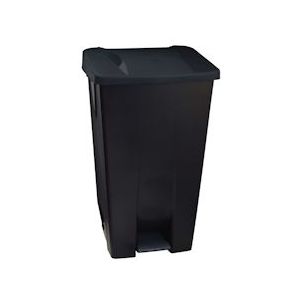 METRO Professional Pedaalemmer, 51 x 42,5 x 87,5 cm, met deksel, 120 L, zwart - zwart 84935