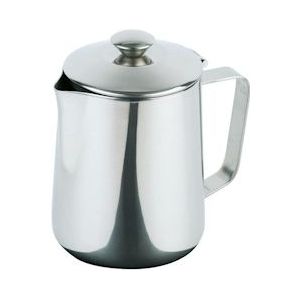 APS koffiepot/ mikepot/ theepot 0,6 liter, Ø 9 cm , H: 14 cm - zilver Roestvrij staal 10322